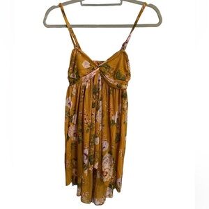 Free People Floral Baby Doll High Low Tunic - XS